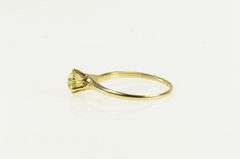 10K Yellow Gold Victorian Sim. Peridot Solitaire Statement Ring