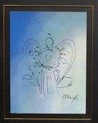 Peter Max, Original painting, mixed media on paper.