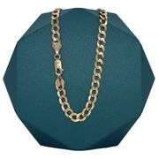 5MM 14K SOLID GOLD FLAT CUBAN LINK CHAIN WITH DIAMOND CUT DESIGN
