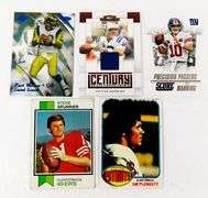 Lot of 5 NFL Quarterback Greats Football Cards