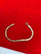 BRAND NEW ITALIAN 14KT SOLID GOLD TRI COLOR TWISTED HERRINGBONE BRACELET