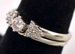 Stunning Engagement Ring In 14K White Gold