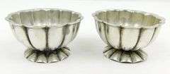 2 Vintage Victoria Taxco Sterling Silver Salt Bowls