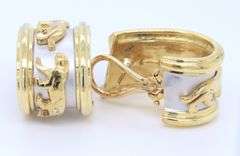 Chic 18kt YG Panther J Hoop Earrings