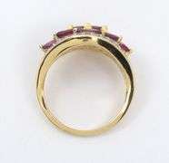 Lovely 14K Pink Tourmaline Cluster Ring
