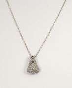 White Gold Diamond Cluster Pendant