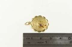 14K Yellow Gold Sweet 16 Birthday Bouquet Flower Charm/Pendant