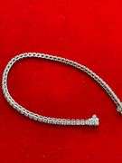 CERTIFIED BRAND NEW 14K WHITE GOLD LADIES DIAMOND TENNIS BRACELET . 3.00 CARATS