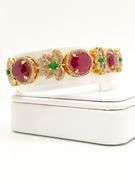RUBY, EMERALD, & DIAMOND BRACELET