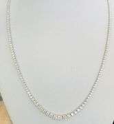 GORGEOUS 18KT SOLID WHITE GOLD 6.00 CARAT DIAMOND TENNIS NECKLACE