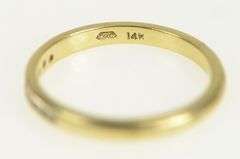 14K Yellow Gold Diamond Classic Channel Wedding Band Ring