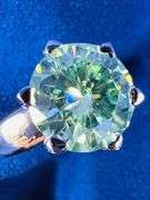 Beautiful 4.5 Ct Ice Blue Green Moissanite Ring