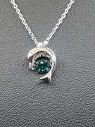 14 Kt White Gold Plated Dolphin Pendant