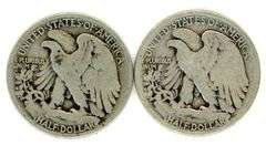 1917 and 1917-S (Reverse) Walking Liberty Half Dollars