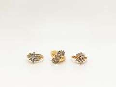 8 Beautiful 10k Solid Gold Diamond Rings!