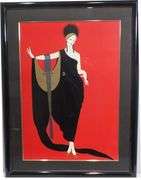 Very collectable seriagraph, gallery framed Erte Glamour