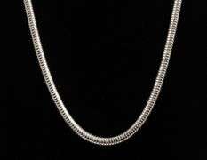 Sterling Silver Flexible Round Snake Chain 5mm 925 Italy New Necklace 18"