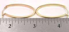 Magnificent Gold Hoop Earrings In 14K Yellow Gold
