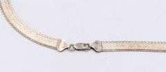 925 Sterling Silver Herrnigbone Necklace and V Shaped Necklace