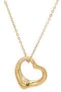 Tiffany & Co. Elsa Peretti Open Heart Pendant Necklace in 18K