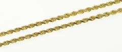14K Yellow Gold 1.5mm Rope Link Vintage Woven Chain Necklace