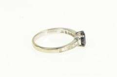 14K White Gold 1.30 Ctw Effy Sapphire Diamond Engagement Ring