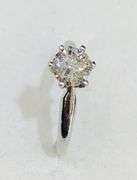 14KT SOLID WHITE GOLD DIAMOND ENGAGEMENT RING