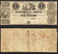 $1 1827 Obsolete The Farmers Bank of Homer Michigan 1827 Fine