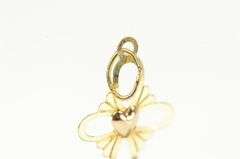 14K Yellow Gold Cross Faith Heart Love Christian Symbol Charm/Pendant