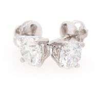 1.00ctw Round Diamond Solitaire Stud Earrings in 14K