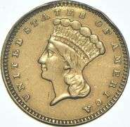 1875 $1 Indian Princess Head Gold Dollar Piece