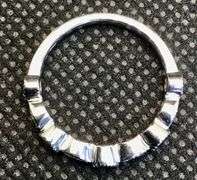 SPECTACULAR 14K WHITE GOLD RUBY AND DIAMOND HALF ETERNITY RING