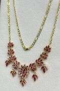 30.0 CARAT NATURAL RUBY PRECIOUS GEMSTONE NECKLACE IN 14KT SOLID YELLOW GOLD