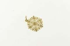 14K Yellow Gold Snow Flake Winter Motif Holiday Season Charm/Pendant