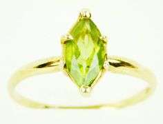 Vintage 10K Peridot Ring, Size 7.75