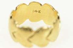 14K Yellow Gold 1940's Heart Love Symbol 9.8mm Band Ring