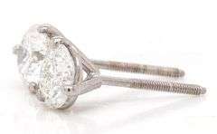 1.04ctw Round Diamond Solitaire Stud Earrings in 14K