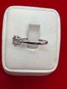 certified 14k white gold diamond solitaire ring