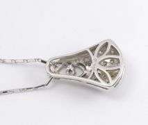 White Gold Diamond Cluster Pendant