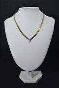 Huge 19.2 Gram Gold Plated Herringbone Necklace