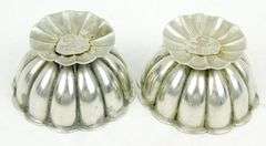 2 Vintage Victoria Taxco Sterling Silver Salt Bowls