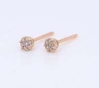 Tiny Yellow Gold Diamond Stud