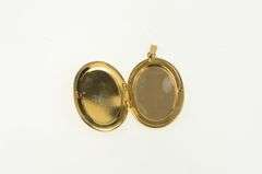 14K Yellow Gold Agate Mother & Child Photo Picture Locket Pendant