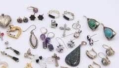 Group Lot of Vintage 925 Sterling Silver Earrings