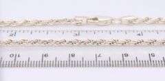 Italian 925 Sterling Silver Rope Chain Necklace