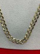 BRAND NEW 14K GOLD CUBAN LINK CHAIN WITH DIAMOND CUT DESIGN