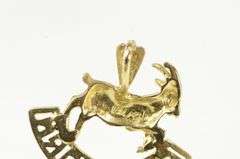 14K Yellow Gold Capricorn Zodiac Sign Astrology Symbol Charm/Pendant