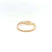 10K Yellow Gold Heart Love Symbol CZ Solitaire Vintage Ring