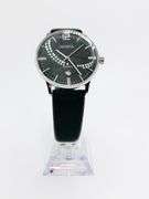 Classic Looking Everyday Men's Geneva Watch w/ Genuine Leather Band