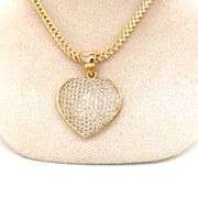 14K YELLOW GOLD HEART CHARM WITH CHAIN